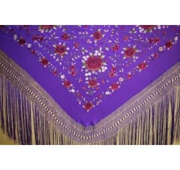 Mantón mano seda 130cm