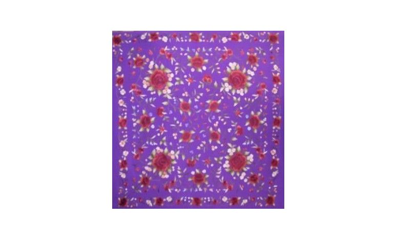 Mantón mano seda 130cm