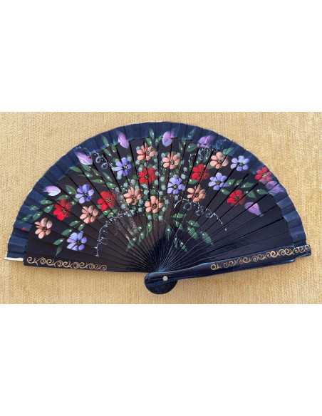 Abanico bolso flores
