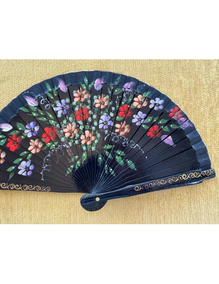 Abanico bolso flores