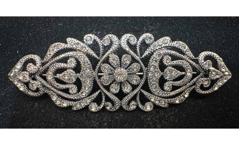 Broche mantilla rodio