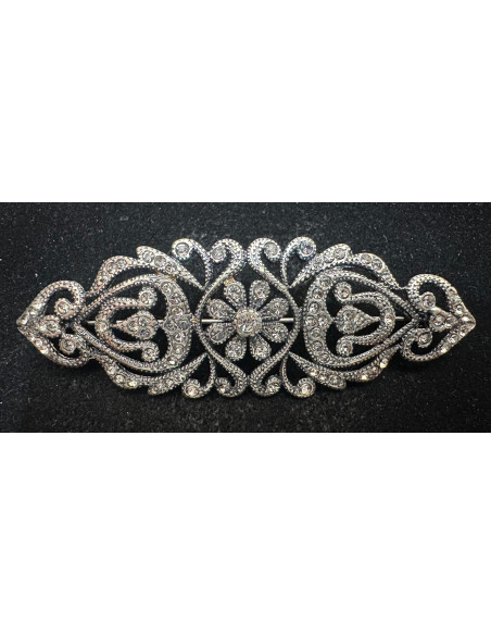 Broche mantilla rodio