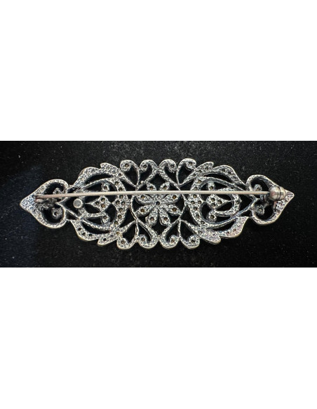 Broche mantilla rodio