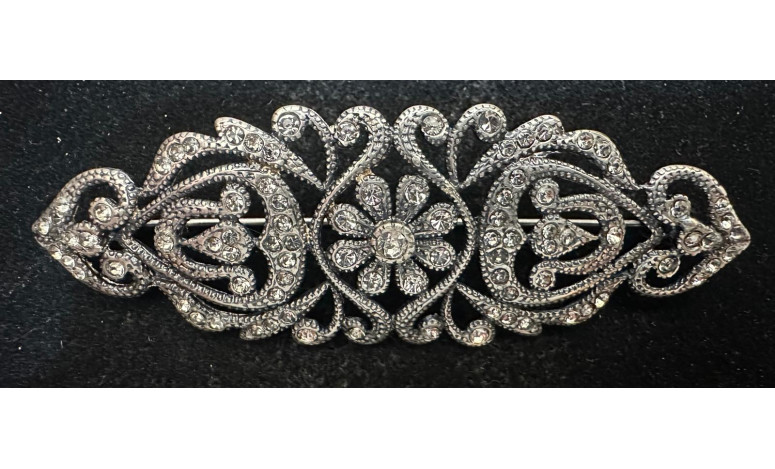 Broche mantilla rodio