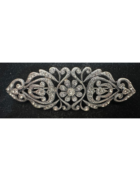 Broche mantilla rodio
