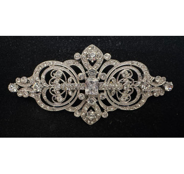 Broche mantilla rodio