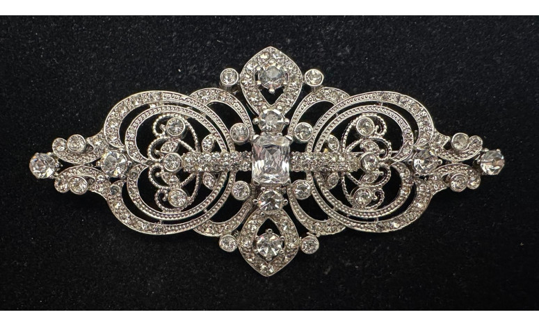 Broche mantilla rodio