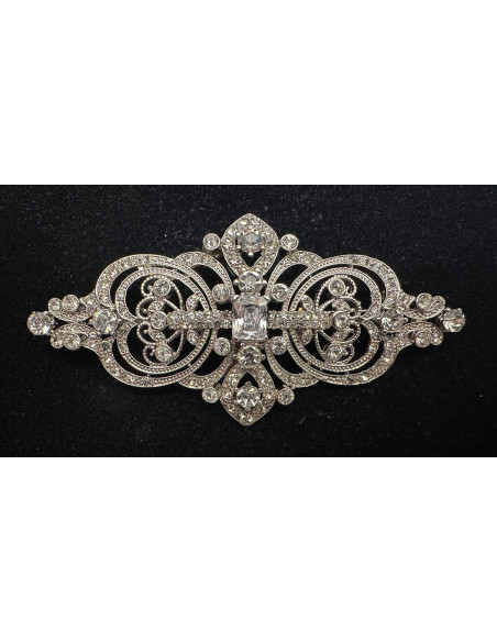 Broche mantilla rodio