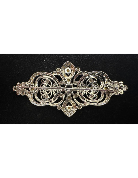 Broche mantilla rodio