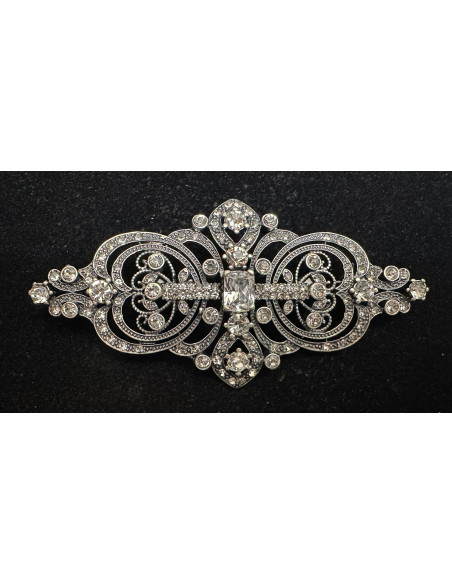 Broche mantilla rodio