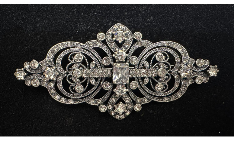 Broche mantilla rodio