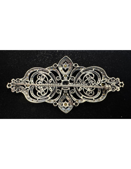 Broche mantilla rodio