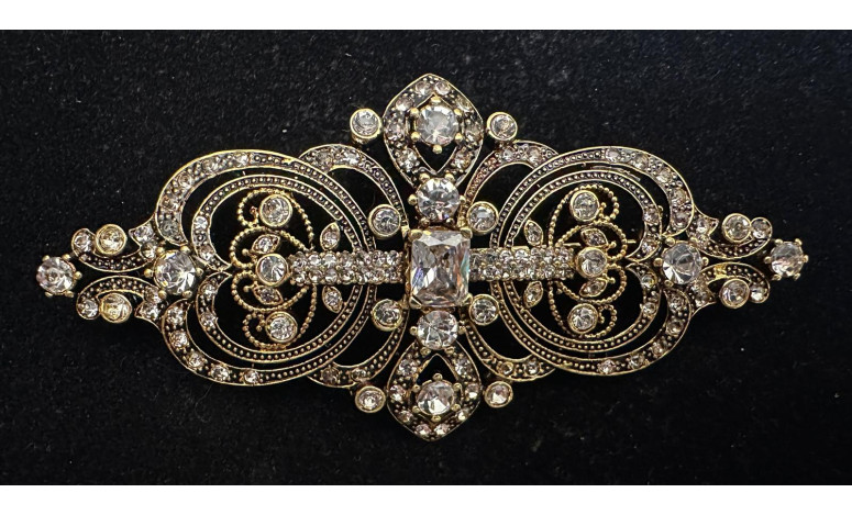 Broche mantilla rodio