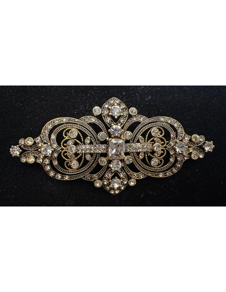 Broche mantilla rodio