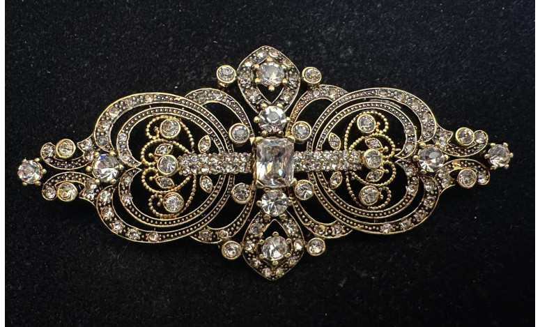 Broche mantilla rodio