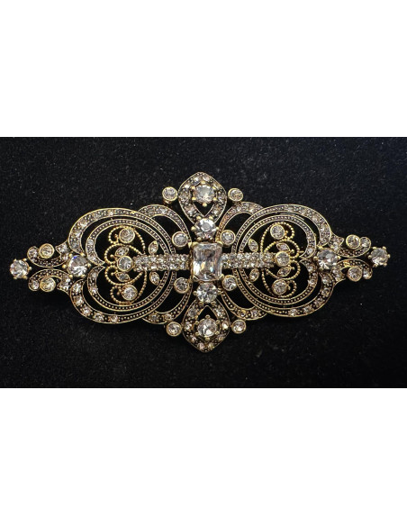 Broche mantilla rodio