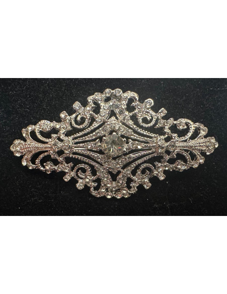 Broche mantilla rodio