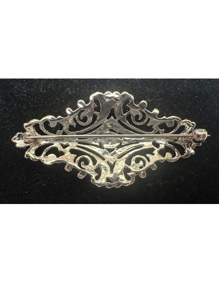 Broche mantilla rodio