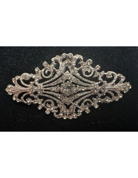 Broche mantilla rodio