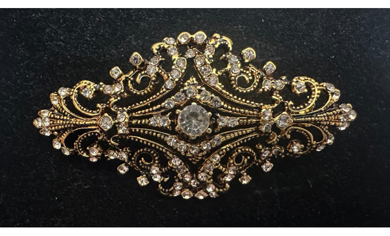 Broche mantilla rodio