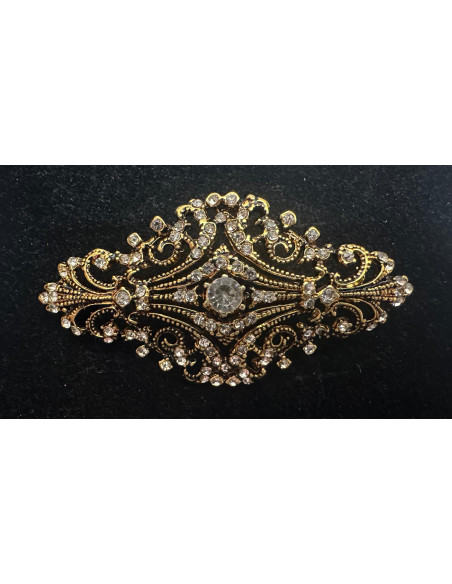 Broche mantilla rodio