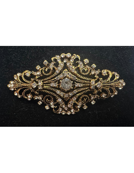 Broche mantilla rodio