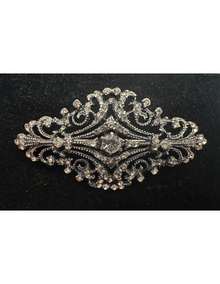 Broche mantilla rodio