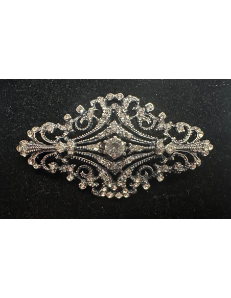 Broche mantilla rodio