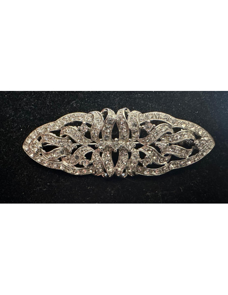 Broche mantilla rodio