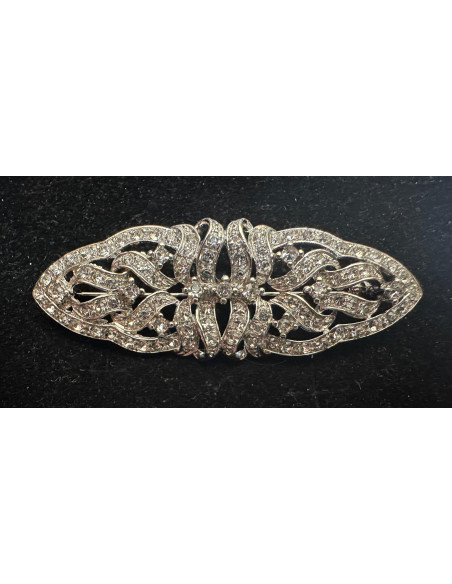 Broche mantilla rodio