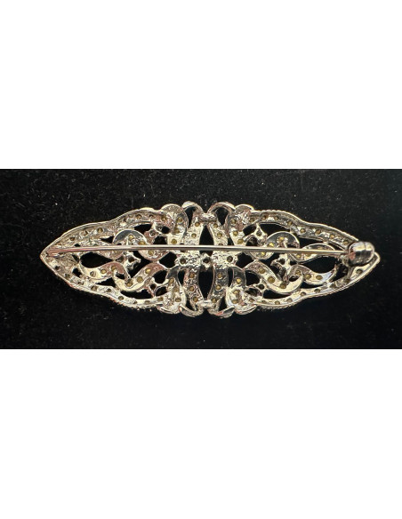 Broche mantilla rodio