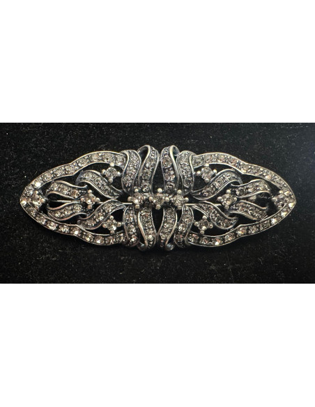 Broche mantilla rodio