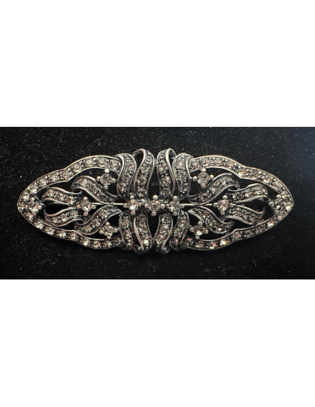 Broche mantilla rodio
