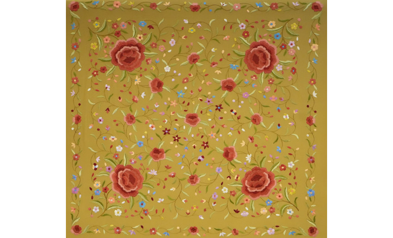 Mantón mano seda 115cm