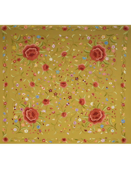 Mantón mano seda 115cm
