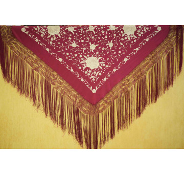 Mantón mano seda 115cm 2