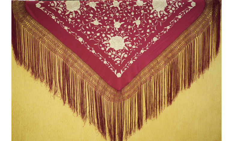 Mantón mano seda 115cm