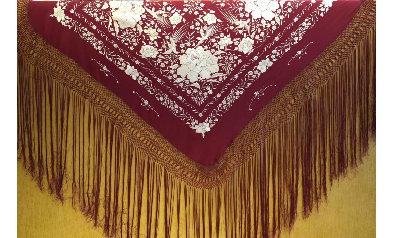 Mantón mano seda 115cm