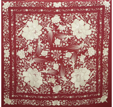 Mantón mano seda 115cm 2