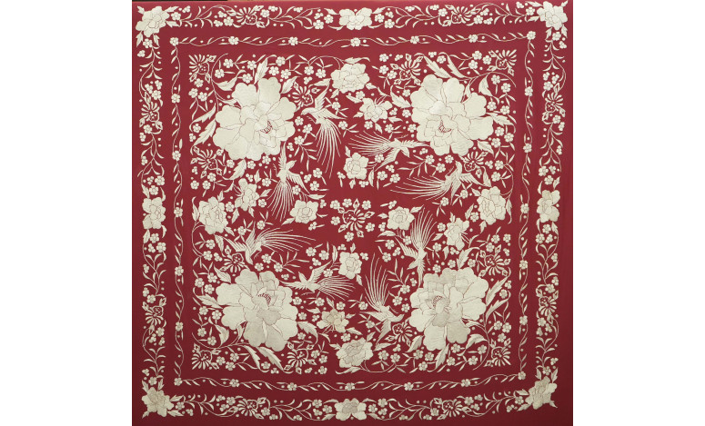 Mantón mano seda 115cm