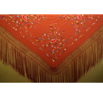 Mantón mano seda 140cm 2