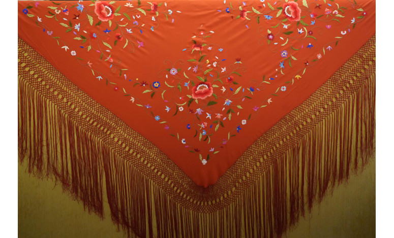 Mantón mano seda 140cm