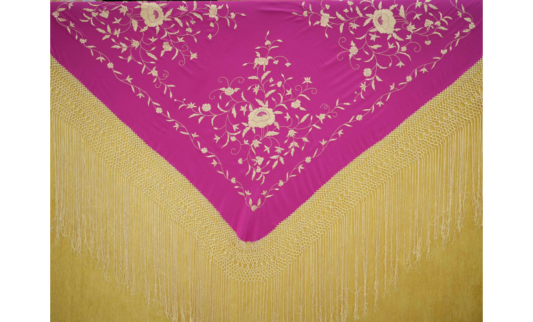 Mantón mano seda 140cm