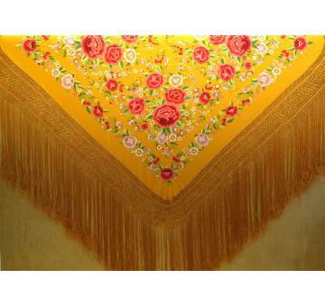 Mantón mano seda 140cm 2