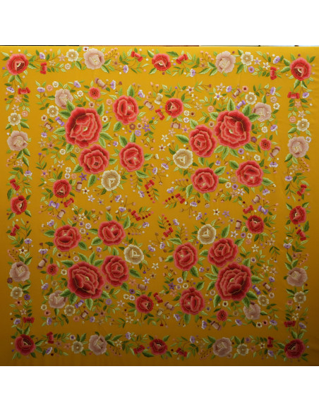 Mantón mano seda 140cm
