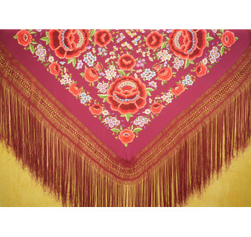 Mantón mano seda 140cm 2