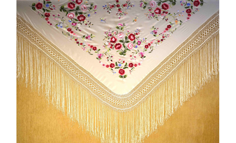 Mantón mano seda 140cm
