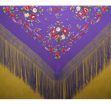 Mantón mano seda 140cm 2