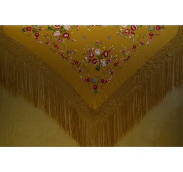 Mantón mano seda 140cm 2