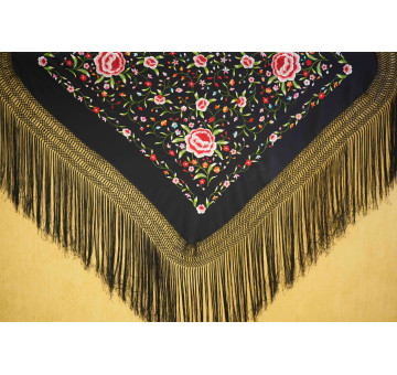 Mantón mano seda 115cm